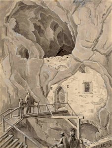 Franz Kurz zum Thurn und Goldenstein - Ostanki starega gradu Predjama