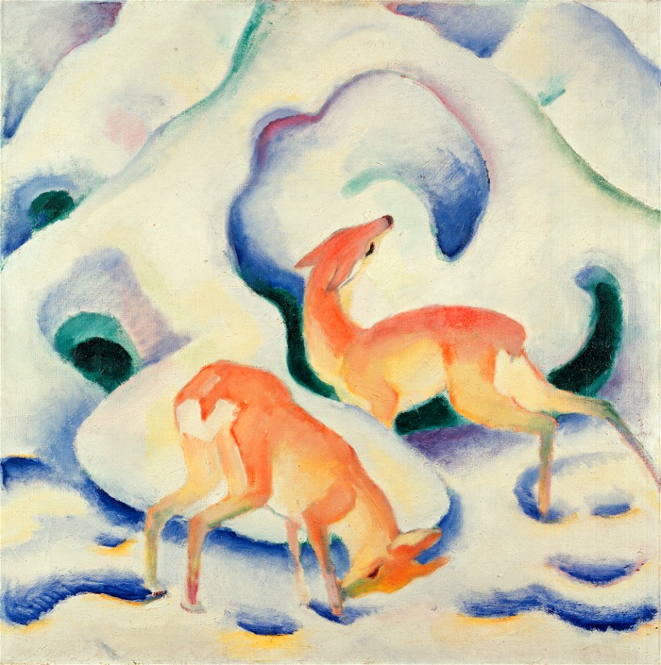 Franz Marc - Rehe im Schnee - G 14641 - Lenbachhaus