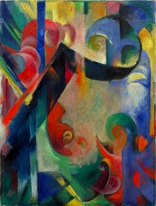 Franz Marc Zerbrochene Formen 1914. Free illustration for personal and commercial use.