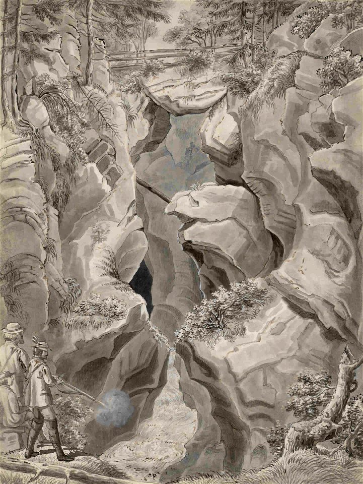 Franz Kurz zum Thurn und Goldenstein - Naravni most v bližini izvira Kamniške Bistrice