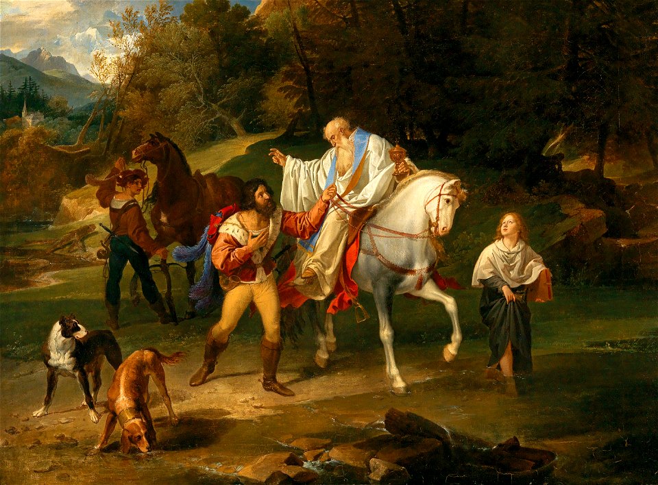 Franz Ludwig Catel - Rudolf of Habsburg and the priest