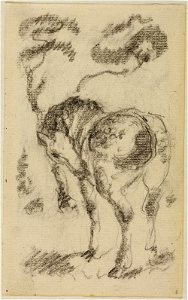 Franz Marc - Stehendes Pferd mit Bäumen