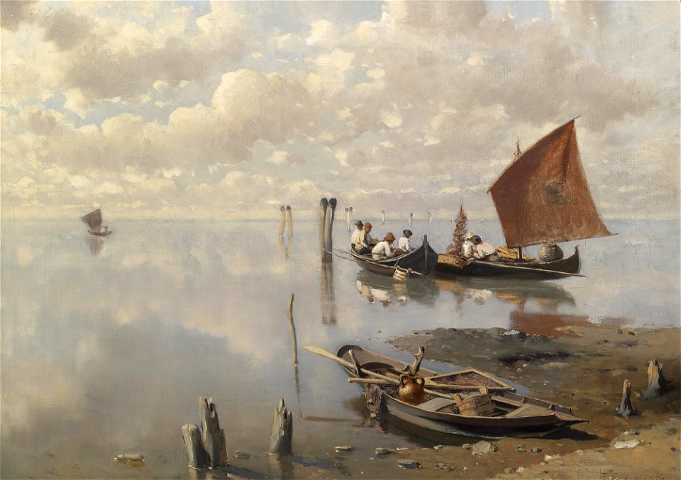Franz Leo Ruben Fischer in der Lagune 1891