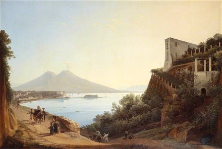 Franz Ludwig Catel (1778-1856) - View of Naples with Castel dell'Ovo and Mount Vesuvius seen from the Salita di San' Antonio - 851703 - National Trust