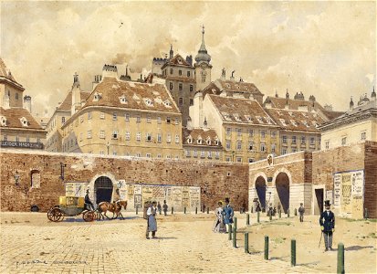 Franz Poldne Blick auf Wien vom Rotenthurmtor