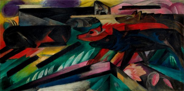 Franz Marc - Die Wölfe (Balkankrieg) (The Wolves (Balkan War)) - 1951-1 - Albright–Knox Art Gallery