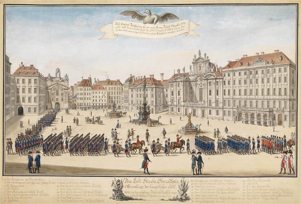 Franz Joseph Stanka Parade der Wiener bürgerlichen Artillerie 1791