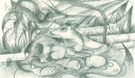 Franz Marc - Skizzenbuch aus dem Felde - Blatt 25