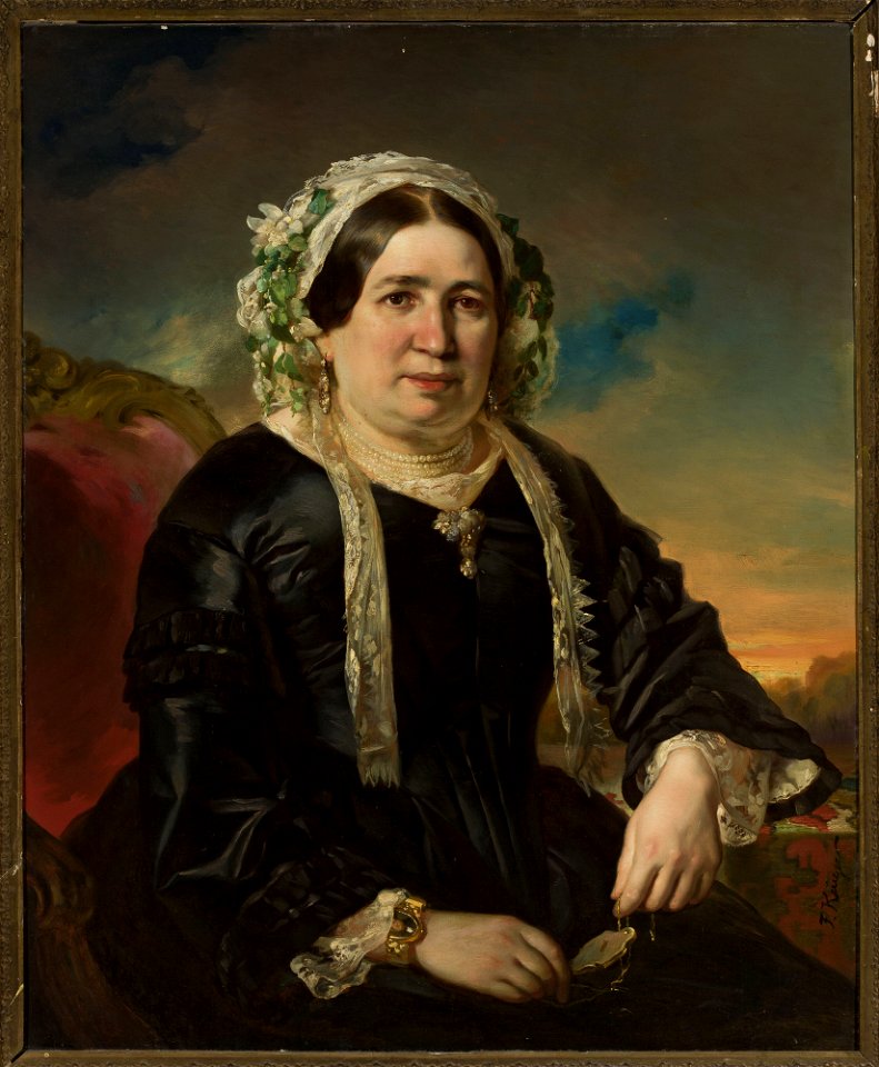 Franz Krüger - Portrait of a woman in a cap - M.Ob.1800 MNW - National Museum in Warsaw