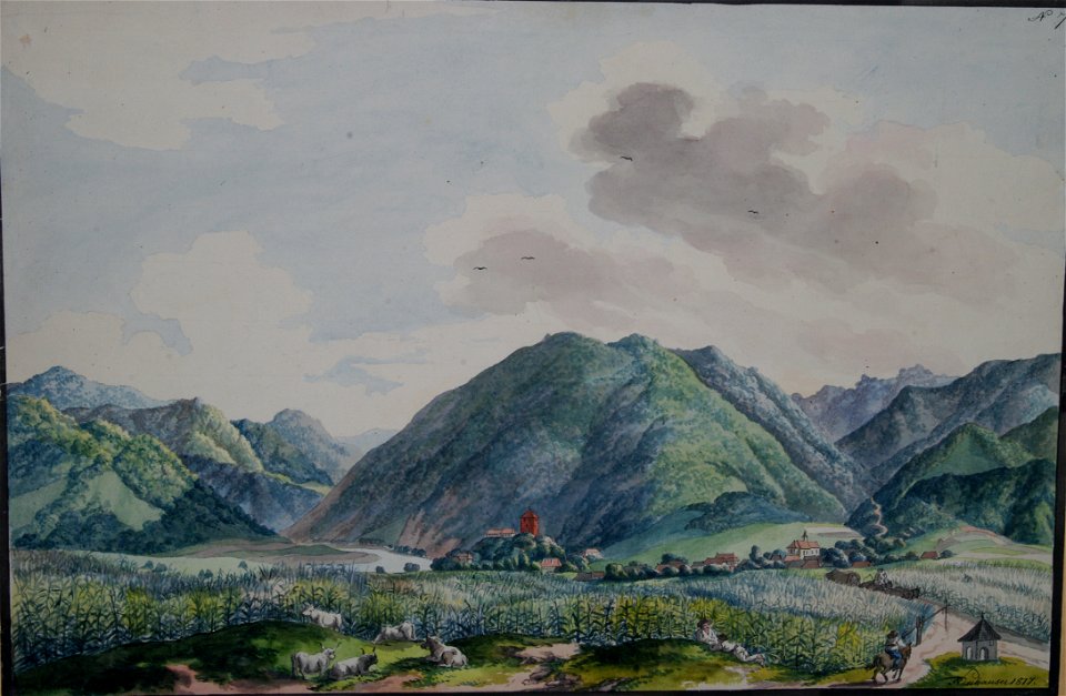 Franz Neuhauser - Valea Oltului cu Turnu Roşu
