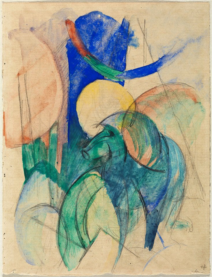 Franz Marc - Mandrill