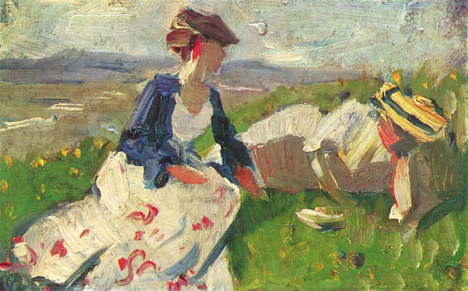 Franz Marc - Zwei Frauen am Berg, 1906