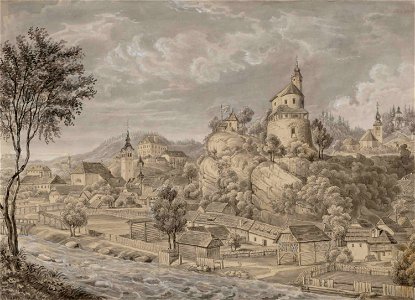 Franz Kurz zum Thurn und Goldenstein - Pogled na Kamnik in Kamniško Bistrico