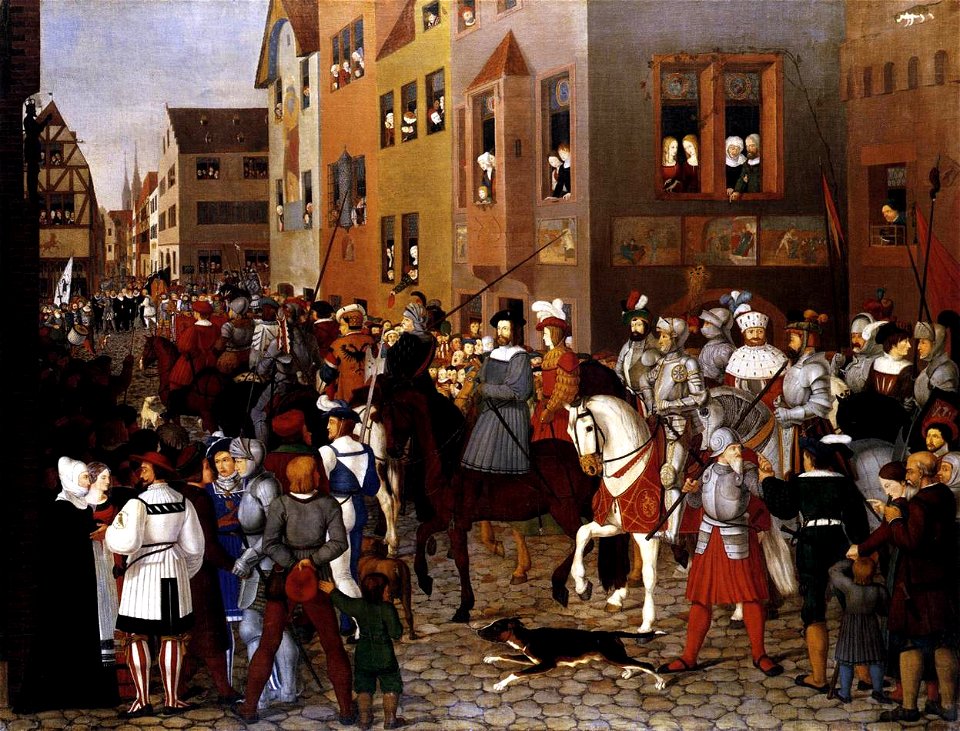 Franz Pforr - The Entry of Emperor Rudolf of Habsburg into Basle - WGA17400