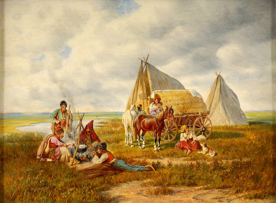 Franz Quaglio Der Halt in der Puszta