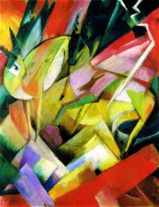 Franz Marc - Bergziegen. Free illustration for personal and commercial use.
