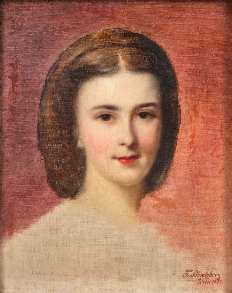 Franz Schrotzberg Kaiserin Elisabeth 1855 Porträtstudie