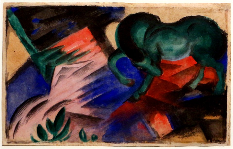 Franz marc, cavallo verde, 1912 (no frame)