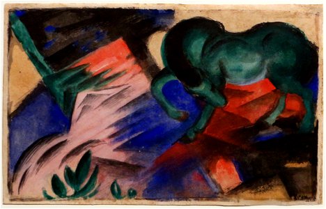 Franz marc, cavallo verde, 1912 (no frame)