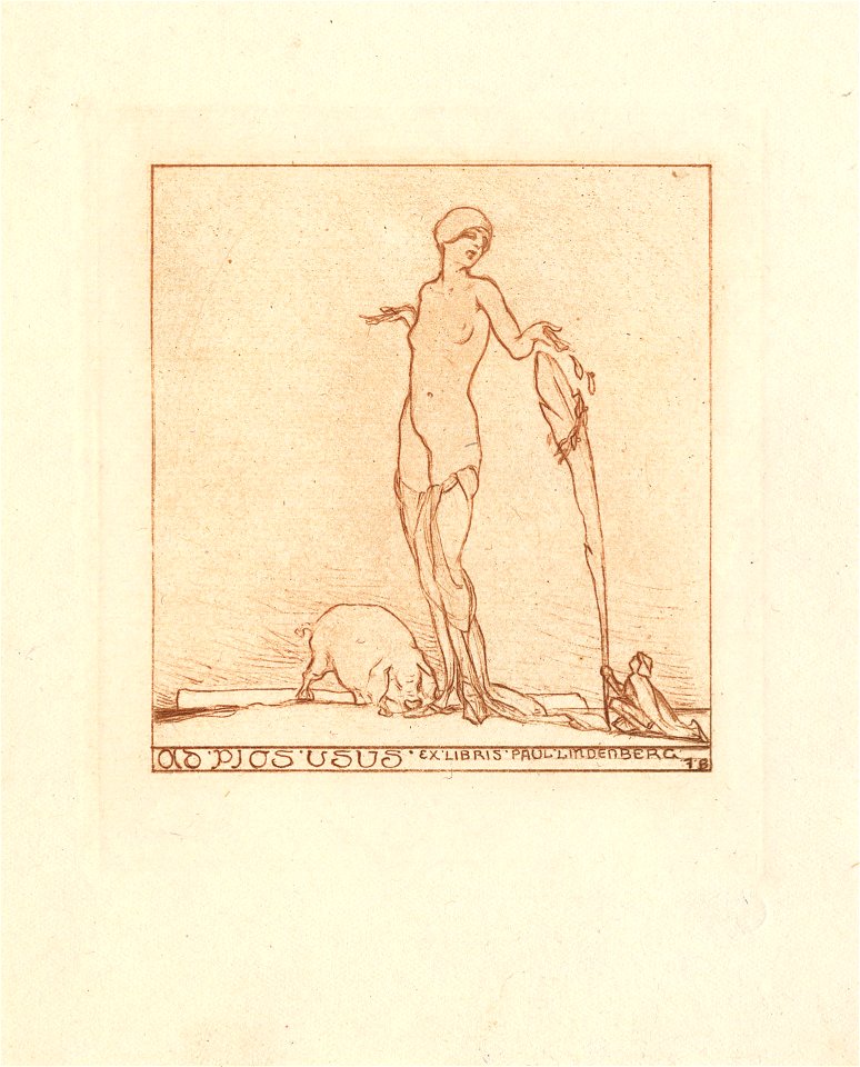 Franz von Bayros Ex libris Paul Lindenberg