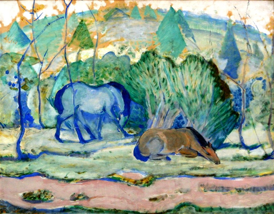 Franz Marc - Chevaux au pâturage