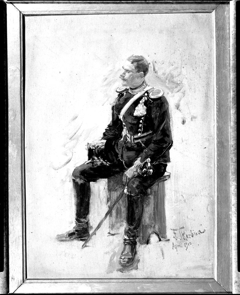 Franz Skarbina - Seated Uhlan - BR64.62 - Busch–Reisinger Museum