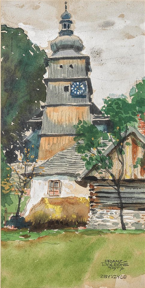 Franz Poledne Kirchturm in Zbyszyce 1917