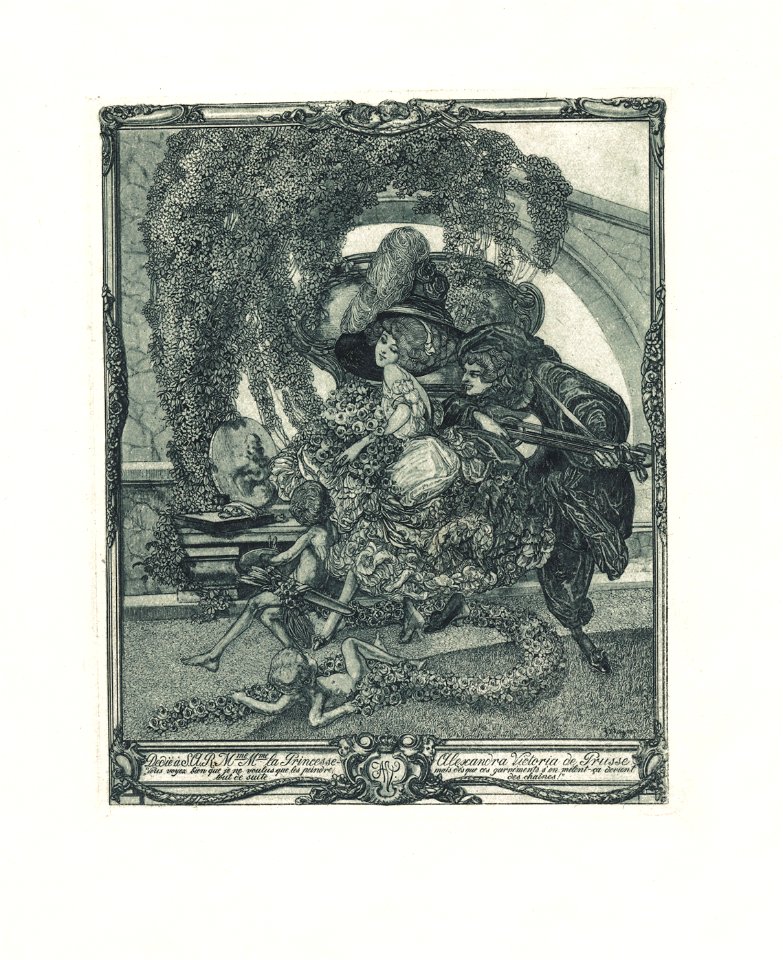 Franz von Bayros Ex libris Princesse Alexandra Victoria de Prusse