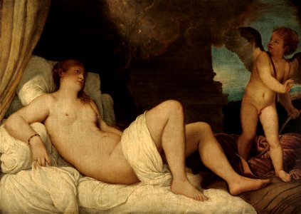 Franz von Lenbach - Danae, Kopie nach Tizians Gemälde in Neapel - L 313 - Lenbachhaus