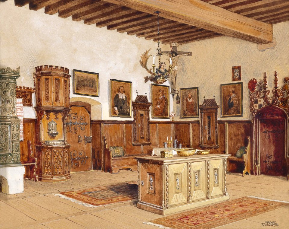 Franz Poledne Interieur Burg Kreuzenstein 1
