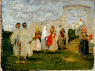 Franz Rumpler - Kirchgang in Lundenburg - 1411 - Österreichische Galerie Belvedere