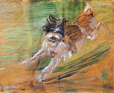 Franz Marc - Springender Hund. Free illustration for personal and commercial use.