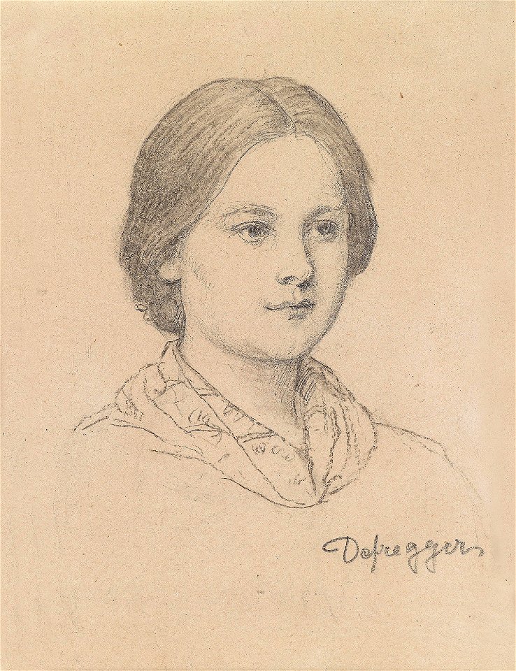 Franz von Defregger Bildnis eines jungen Bauernmädchens