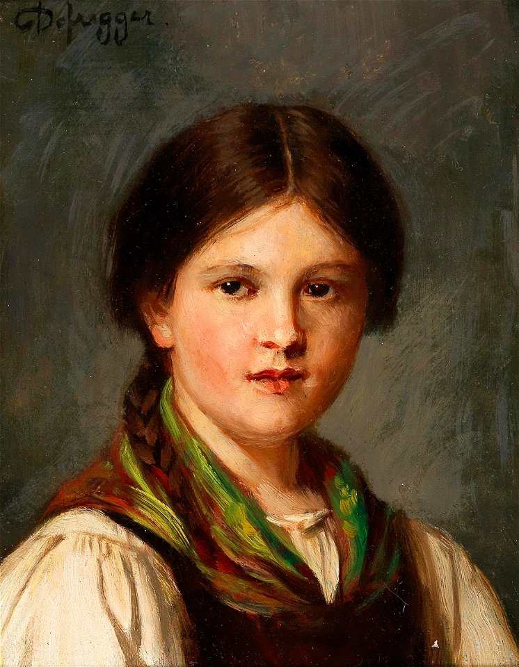 Franz von Defregger - Tyrolean Girl II