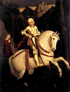Franz Pforr - St George and the Dragon - WGA17399. Free illustration for personal and commercial use.