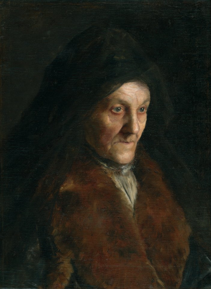 Franz Seraph von Lenbach - Portrét stareny - M 397 - Ernest Zmeták Art Gallery