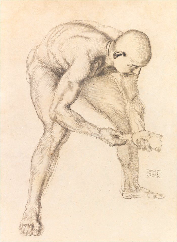 Franz von Stuck Männlicher Akt - Studie zu Adam und Eva