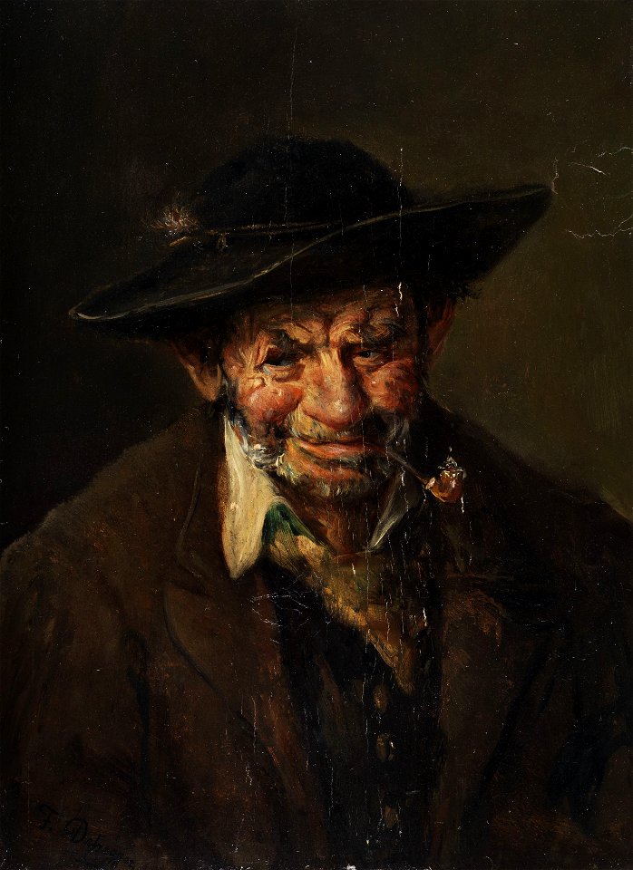 Franz von Defregger Brustbild eines alten Bauern 102393