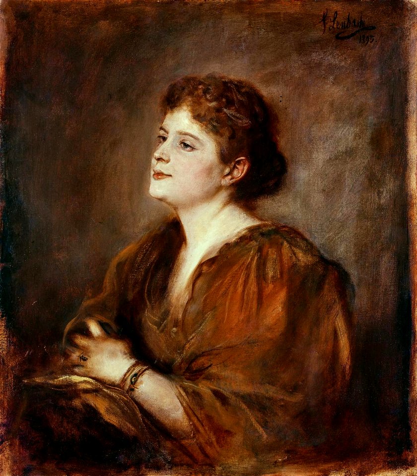 Franz von Lenbach - Bildnis der Tennisspielerin Clara Kusenberg, Gräfin von der Schulenburg, spätere Gräfin Voss, 1895