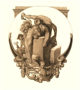 Franz von Bayros Ex libris H L Urban