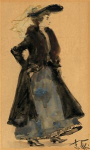 Franz Skarbina Dame mit Hut