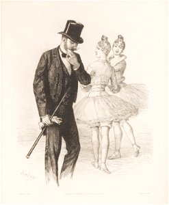 Franz Skarbina Herr im Frack mit Ballerinas