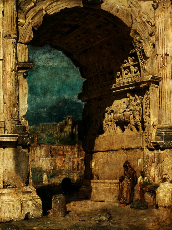 Franz von Lenbach - Studie zu dem Gemälde Der Titusbogen in Rom - L 148 - Lenbachhaus