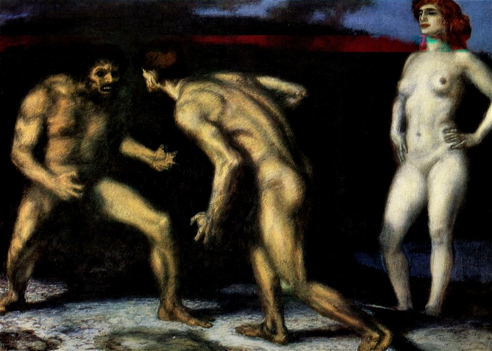 Franz Von Stuck - The Struggle for Woman