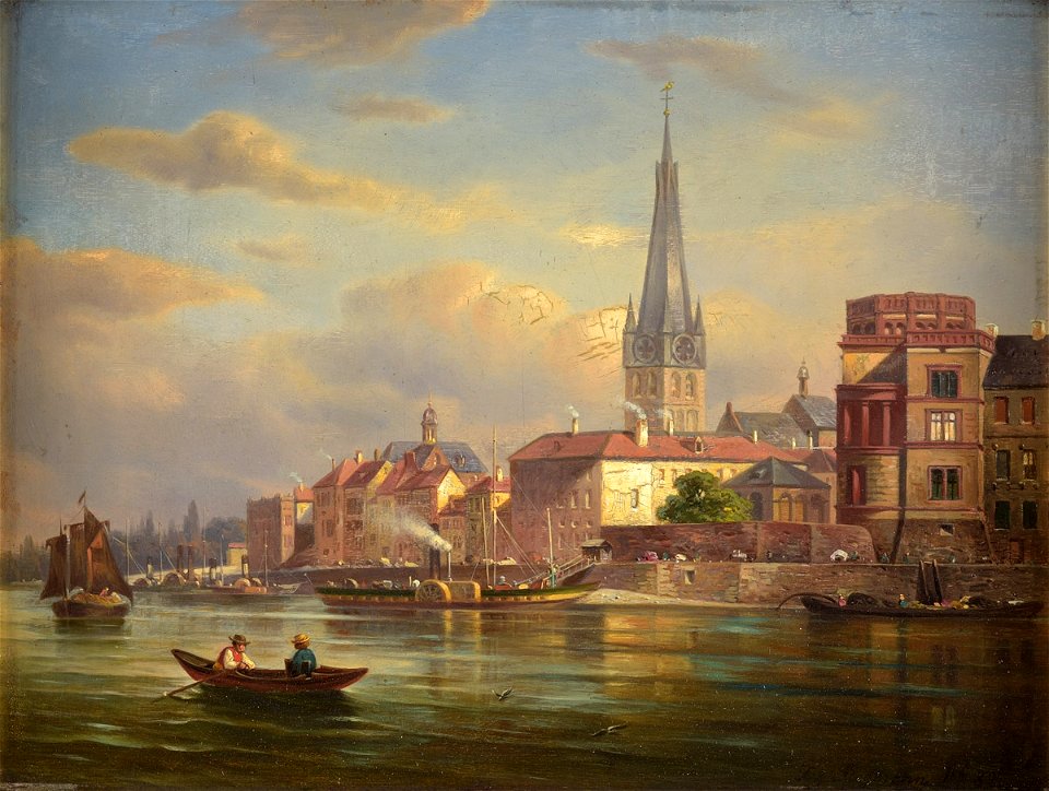 Franz Stegmann Düsseldorfer Rheinfront 1882