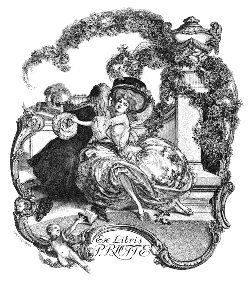 Franz von Bayros Ex libris P Riotte