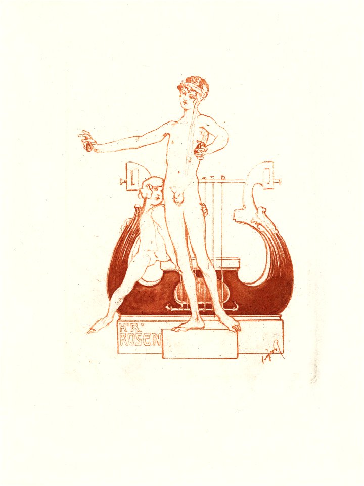 Franz von Bayros Ex libris H R Rosen 02