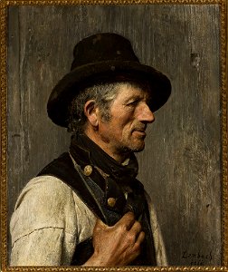 Franz Seraph von Lenbach - Portrait of a peasant in a hat – Fisherman - M.Ob.461 - National Museum in Warsaw