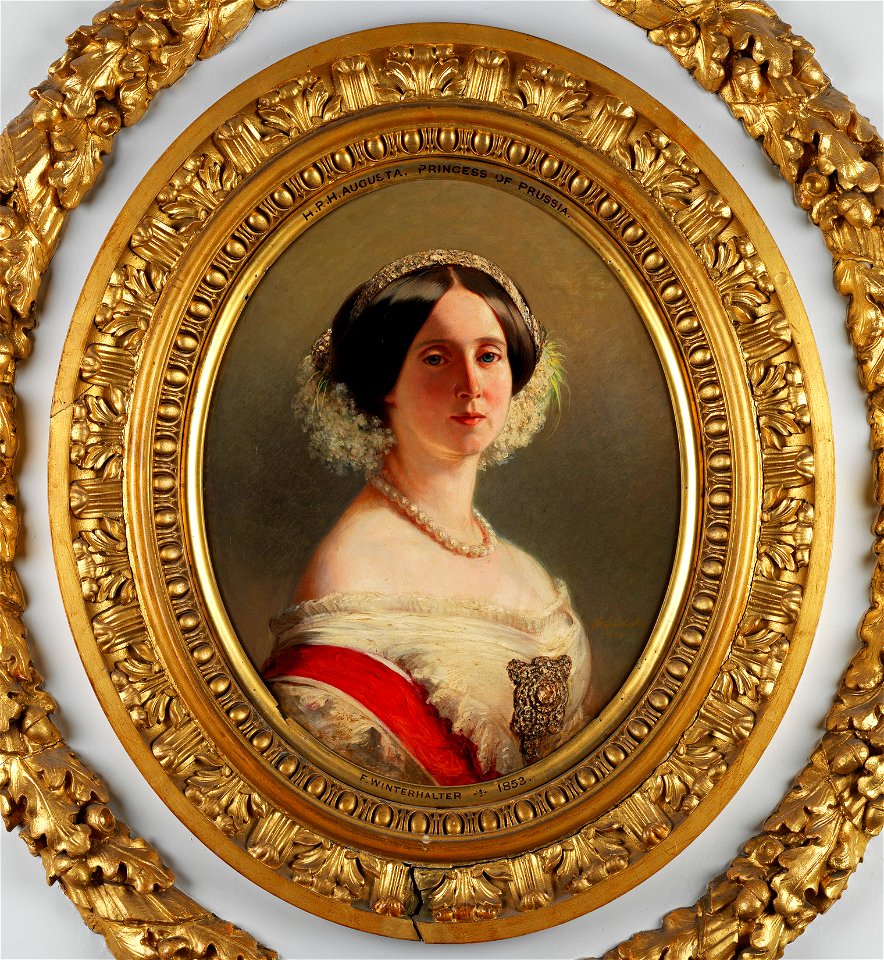 Franz Xaver Winterhalter (1805-73) - Augusta of Saxe-Weimar, Princess of Prussia (1811-1890), later Queen of Prussia ^ German Empress - RCIN 405104 - Royal Collection