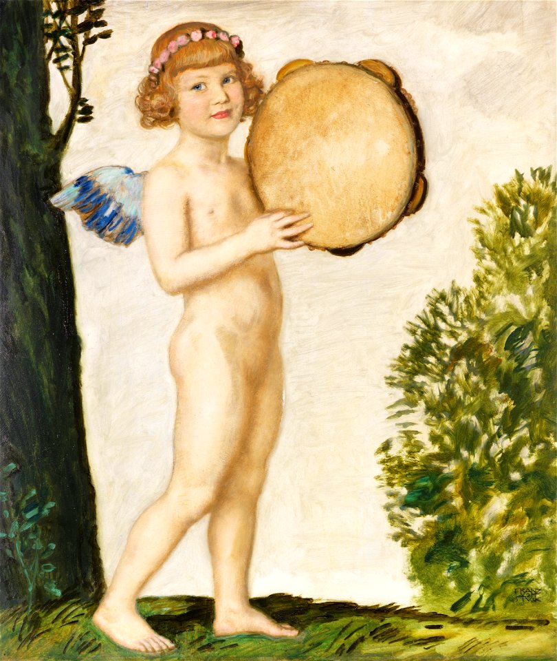 Franz von Stuck Eros mit Tamburin